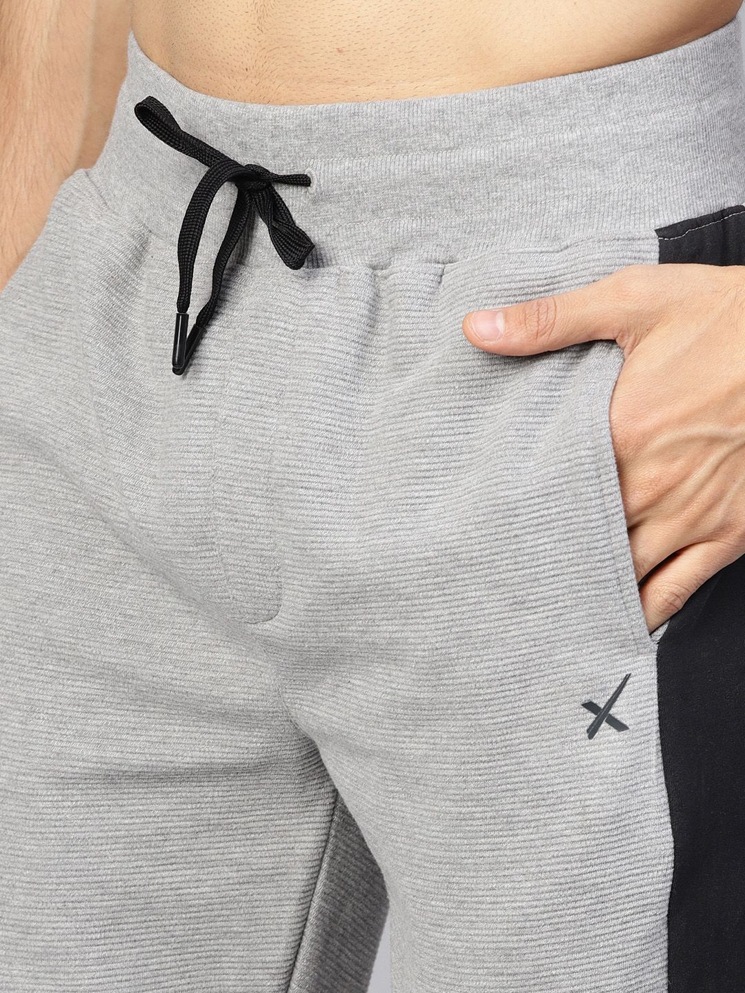 HRX by Hrithik Roshan Men Grey Melange Lifestyle Slim Fit Ottoman Joggers