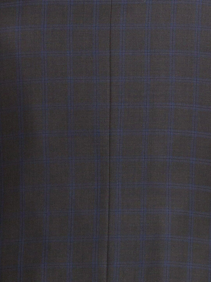 Park Avenue Men Checked Single Breasted Slim Fit 3-Peice Formal Suit