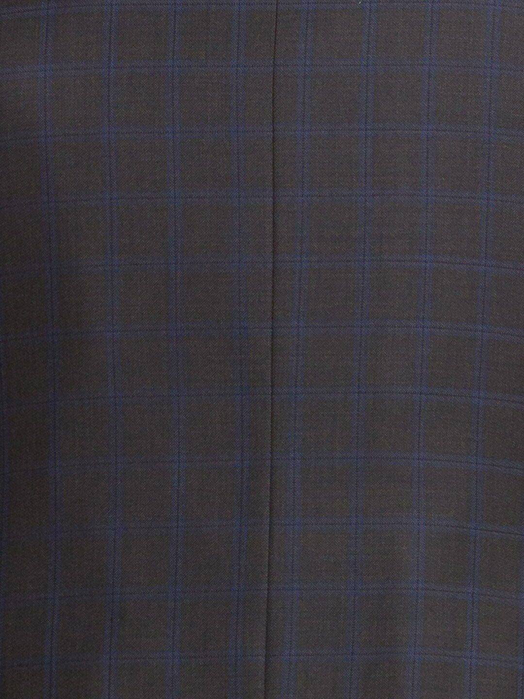 Park Avenue Men Checked Single Breasted Slim Fit 3-Peice Formal Suit