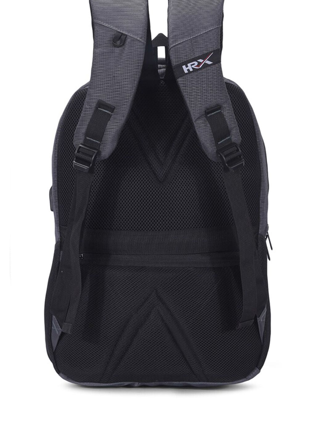 HRX by Hrithik Roshan Unisex Grey Backpack with Rain Cover & Reflective Strip