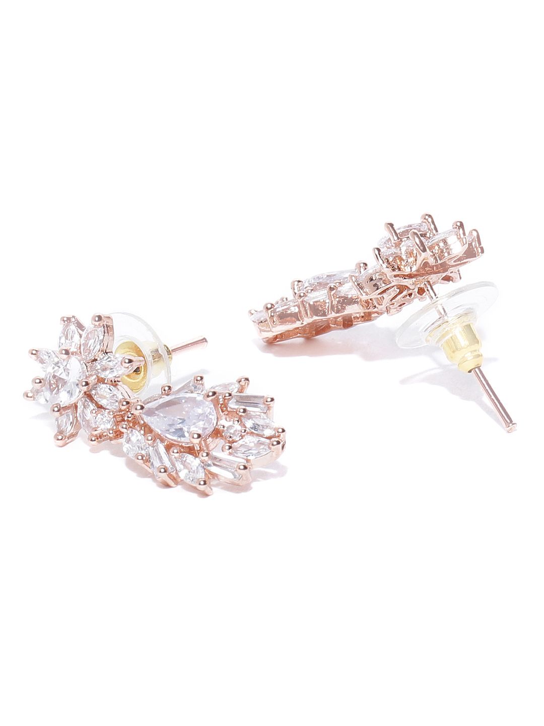 Priyaasi Rose Gold-Plated AD & CZ Studded Jewellery Set