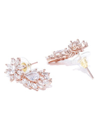 Priyaasi Rose Gold-Plated AD & CZ Studded Jewellery Set