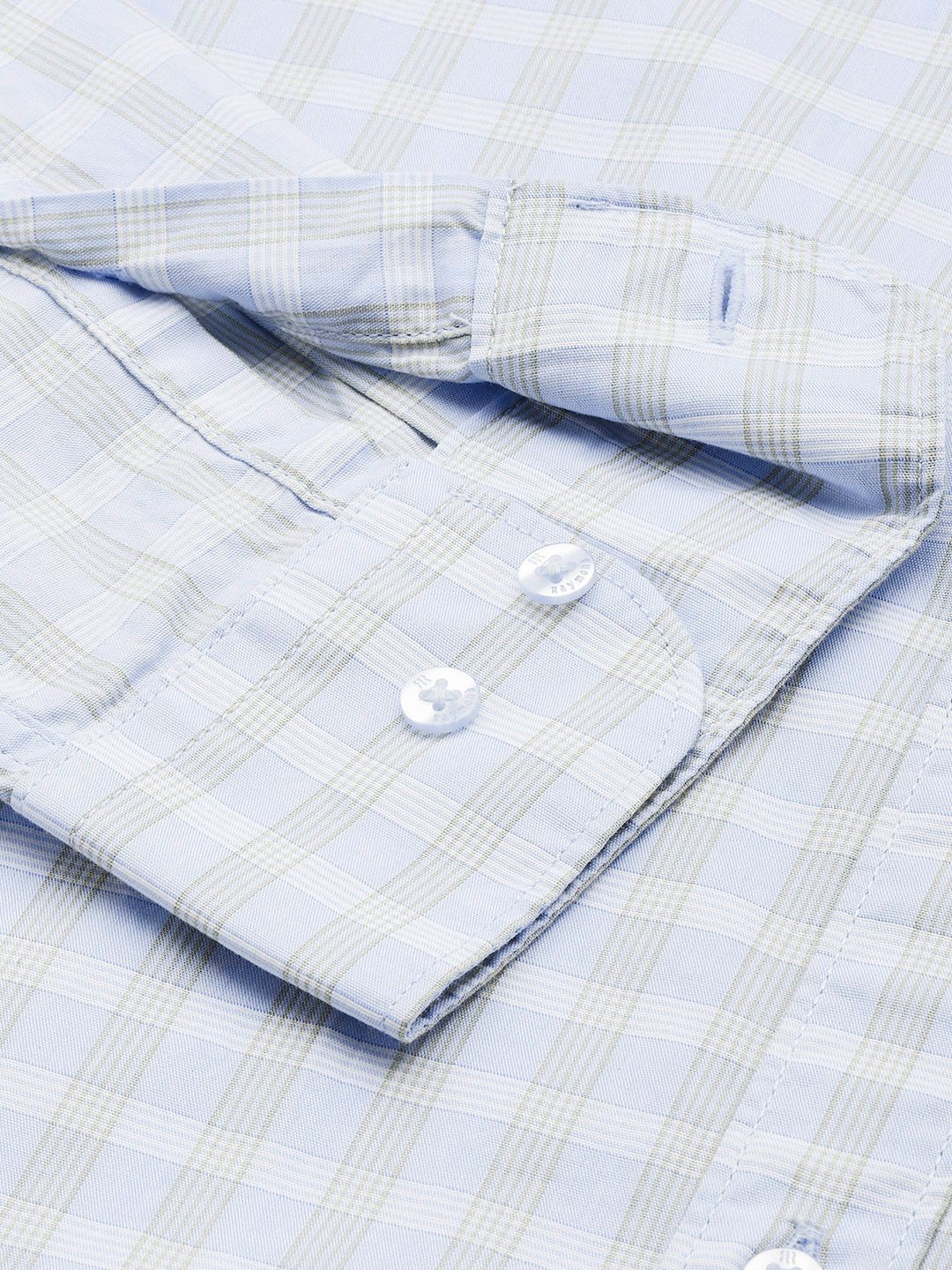Raymond Pure Cotton Slim Fit Checked Casual Shirt