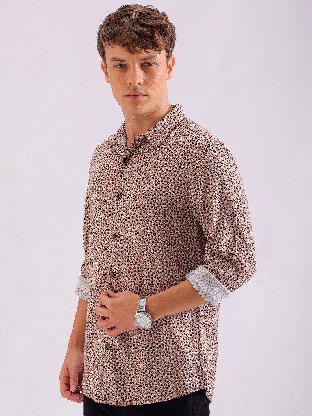 The Indian Garage Co Men Slim Fit Opaque Printed Casual Shirt