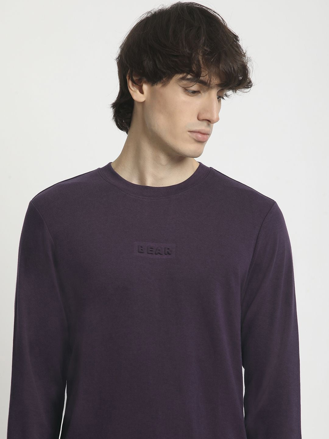 THE BEAR HOUSE Men Round Neck Solid T-shirt
