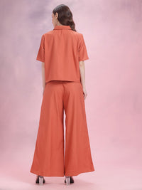 DressBerry Pocket Detailing Shirt with Wide-Leg Trousers