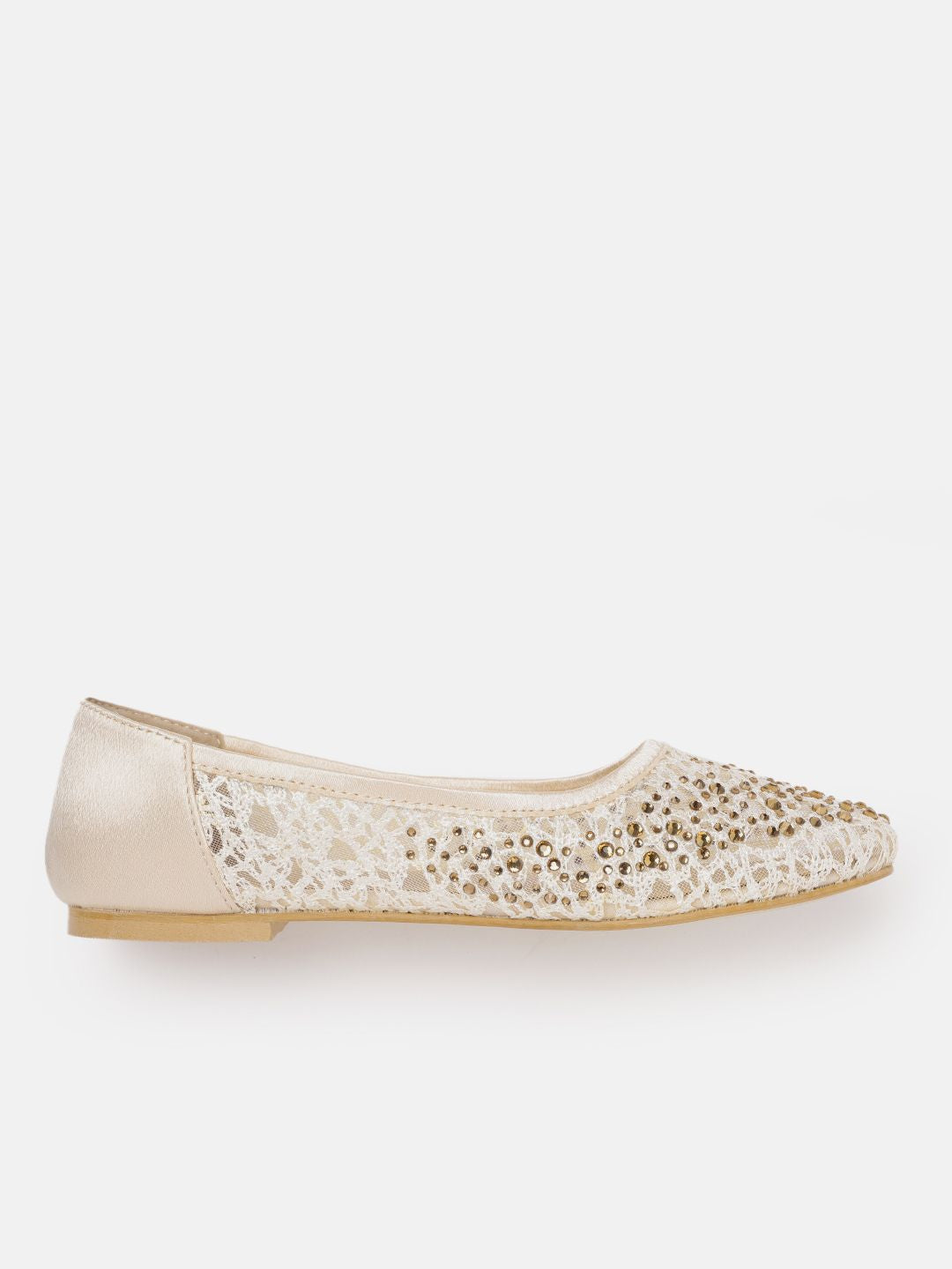 Lino Perros Women Woven Design Embellished Ballerinas