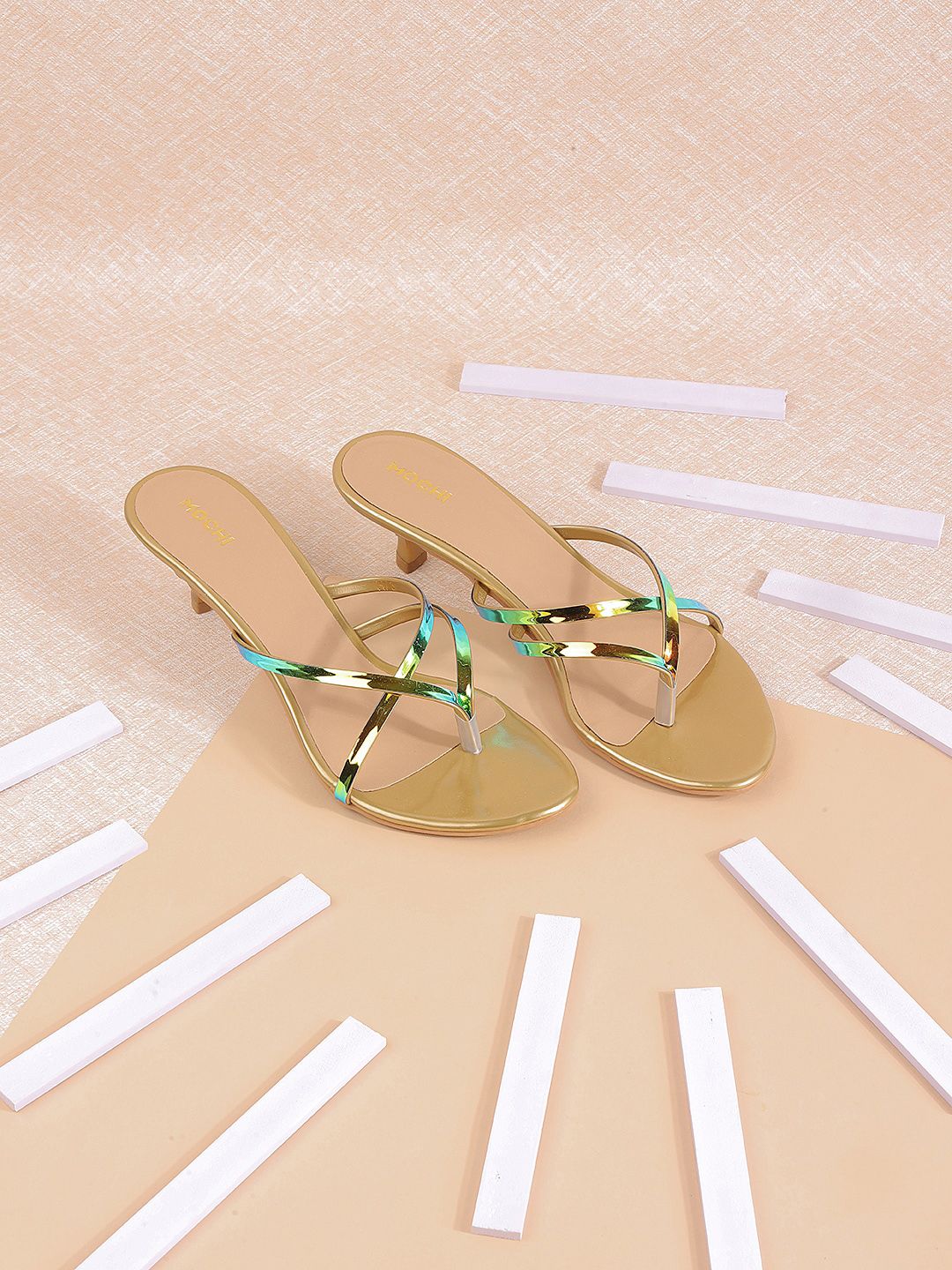 Mochi Strappy Open Toe Kitten Heels