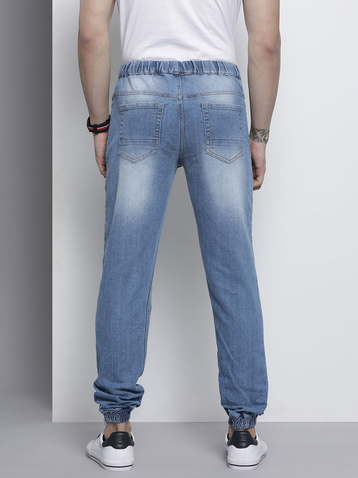 The Indian Garage Co Men Blue Denim Joggers