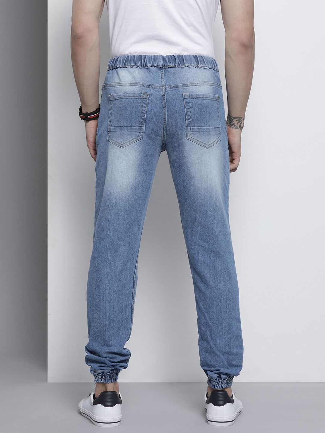 The Indian Garage Co Men Blue Denim Joggers