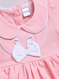 Moms Love Infant Girls Peter Pan Collar Puff Sleeve Fit & Flare Dress