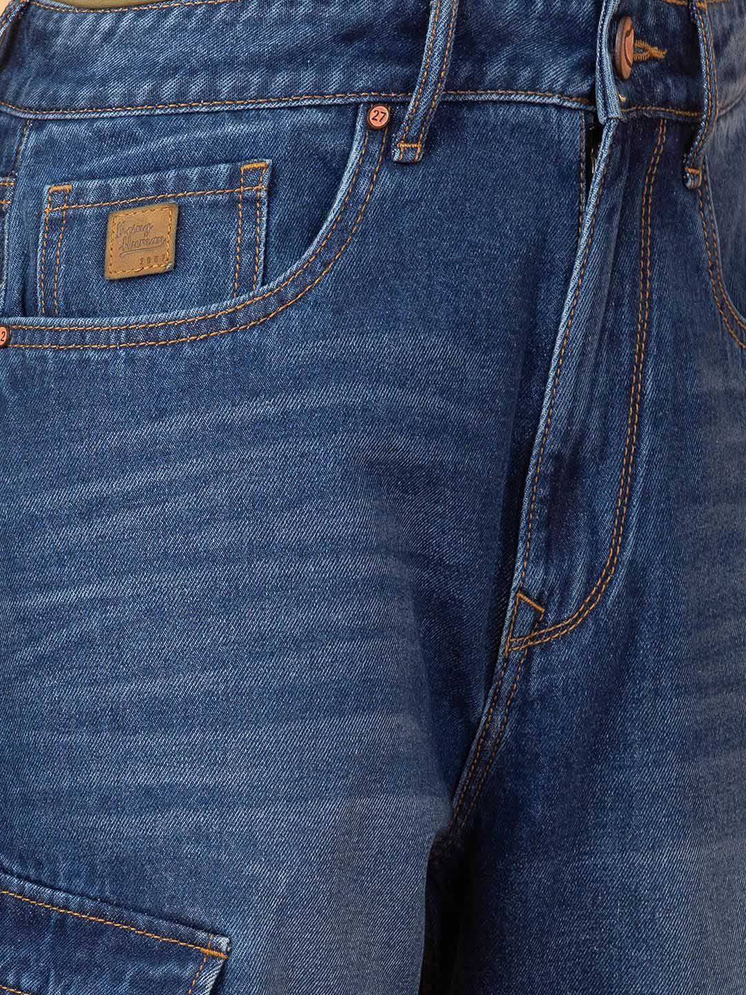 Being Human Men Low Distress Light Fade Jeans