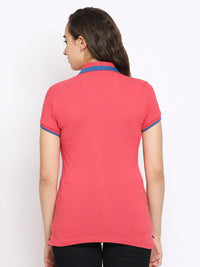 Being Human Women Pink Solid Polo Collar T-shirt