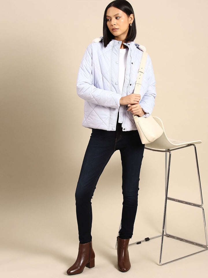 all about you Women Faux Fur Quilted Jacket