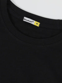 Bewakoof Men Black & White Printed Oversized T-shirt