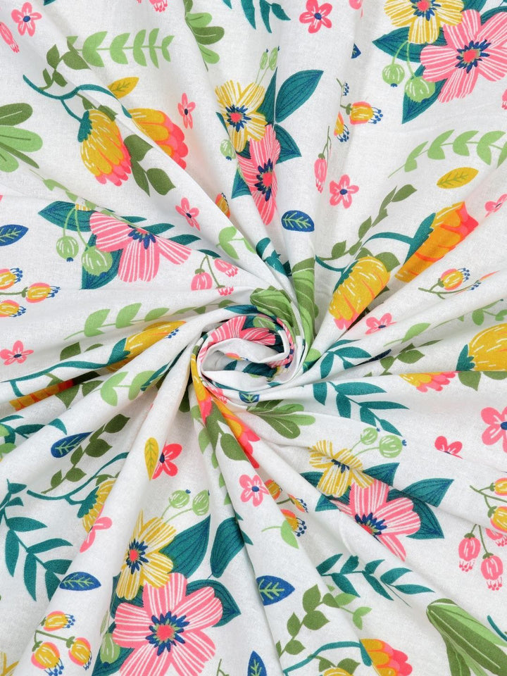 BOMBAY DYEING Dream Lover Green Floral Cotton 104 TC Queen Bedsheet Set 2.54 x 2.24m
