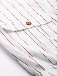 Mr Bowerbird Stand Collar Striped Bomber Jacket