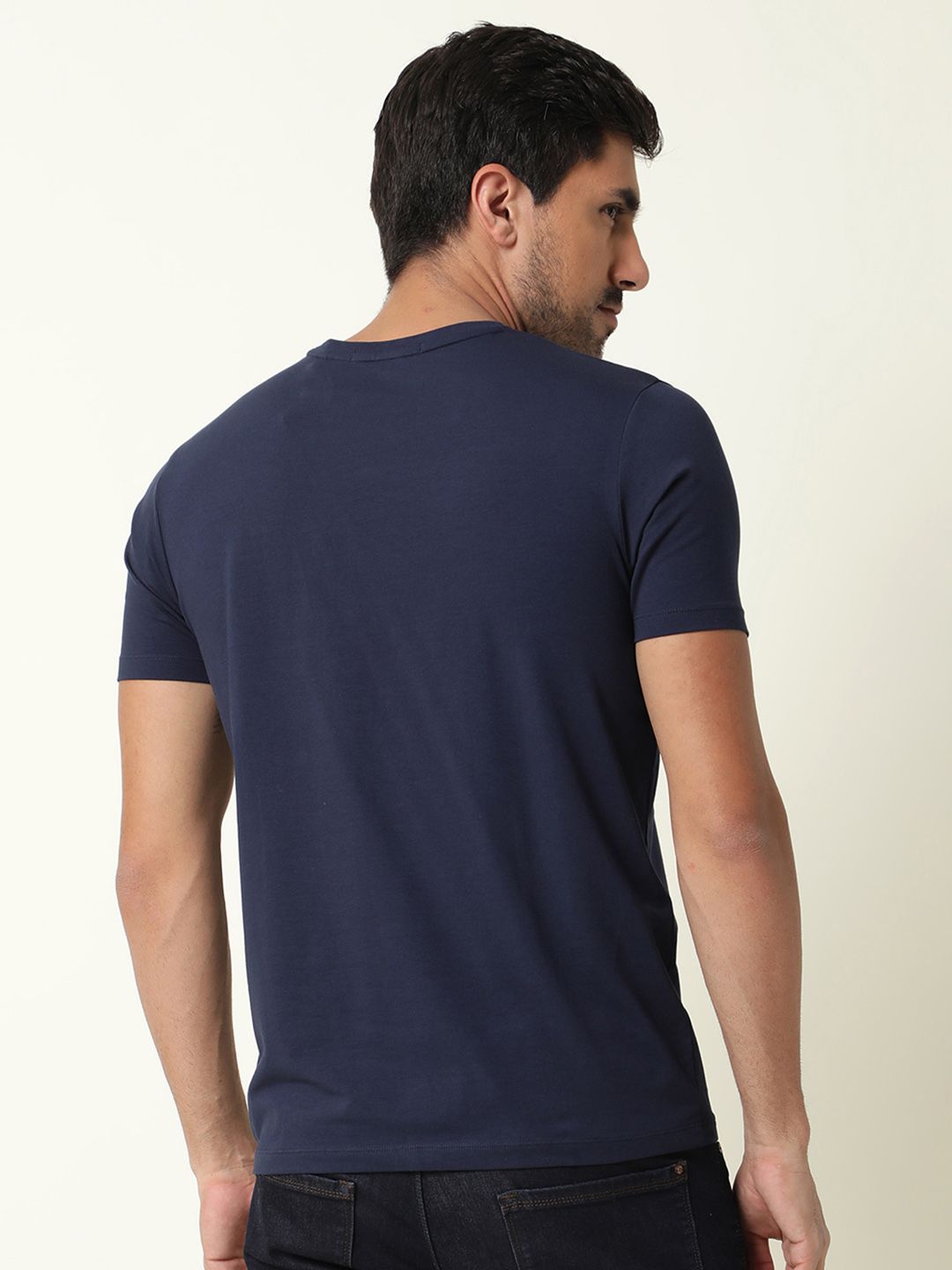 RARE RABBIT Men Minx Graphic Printed Slim Fit T-Shirt