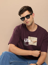 Difference of Opinion Men Printed Pure Cotton Oversized T-shirt