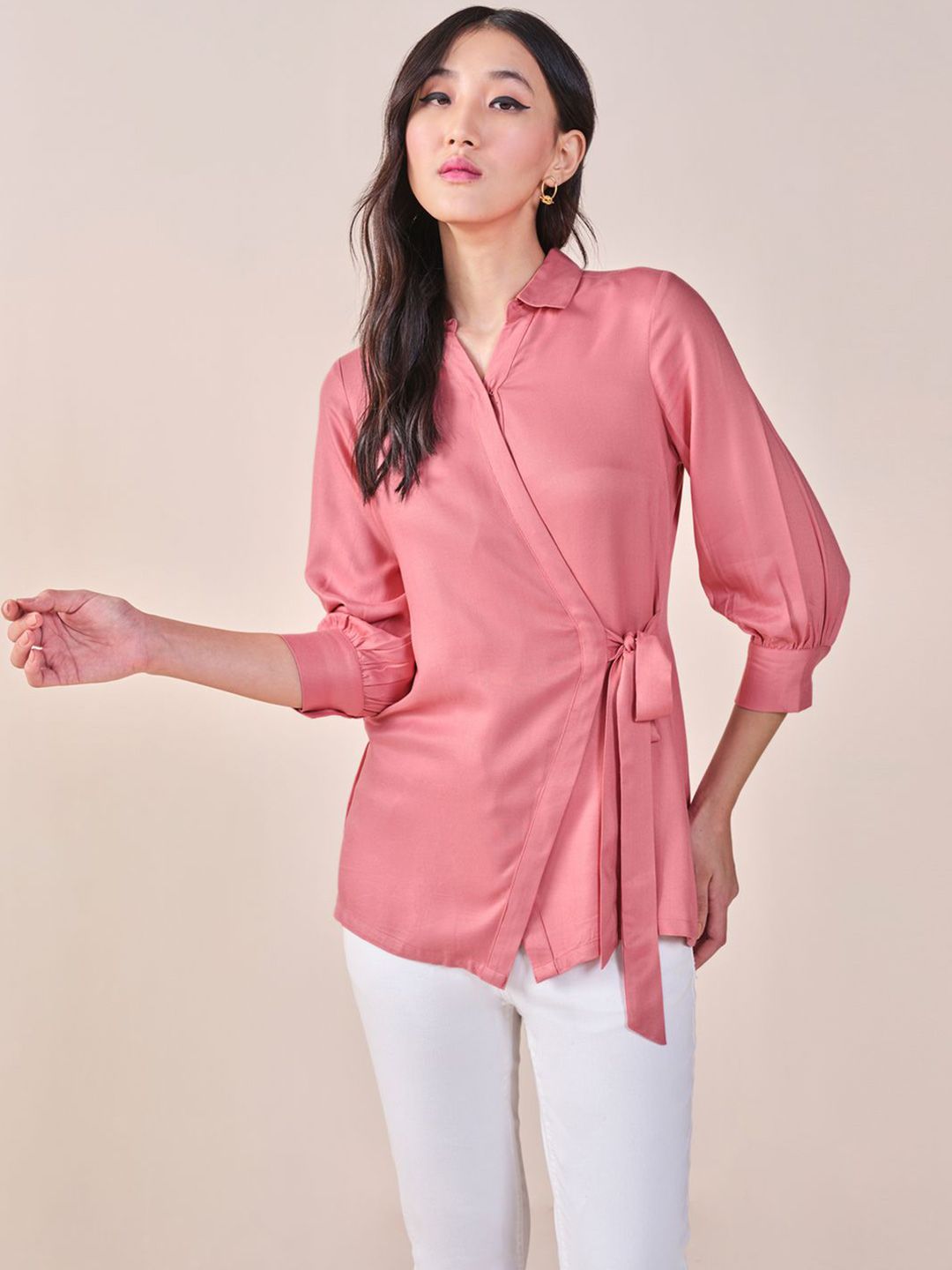 AND Solid Shirt Style Top