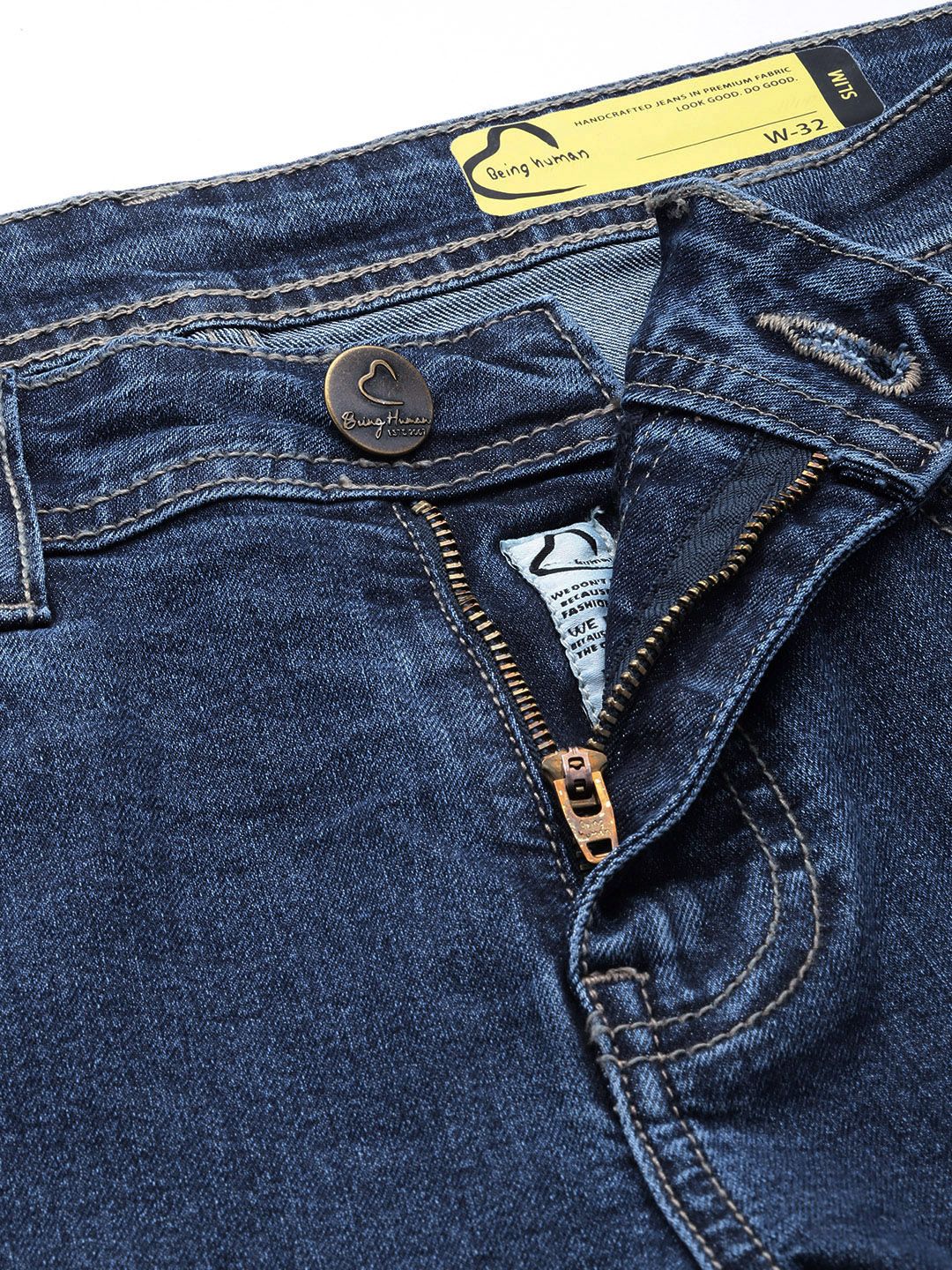 Being Human Men Slim Fit Light Fade Stretchable Jeans