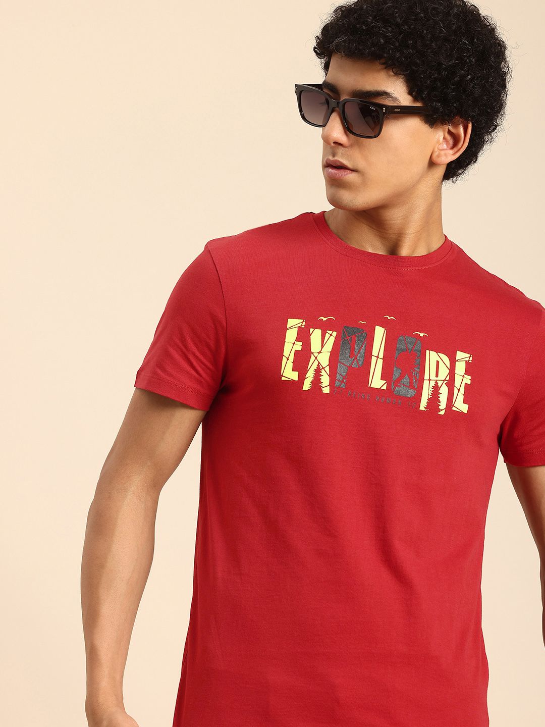 Being Human Typography Printed Pure Cotton T-shirt