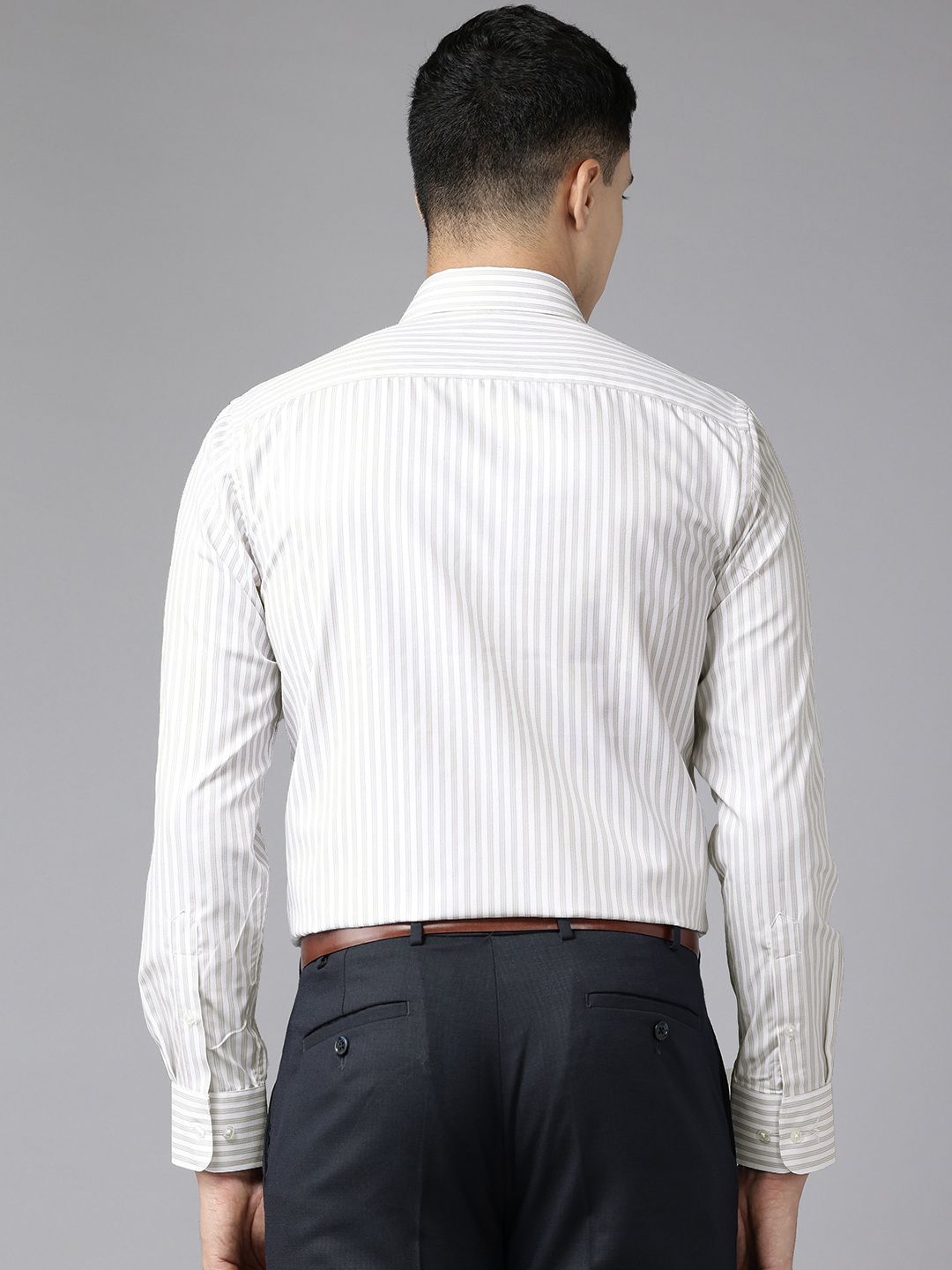 Park Avenue Slim Fit Striped Formal Shirt