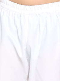 VASTRAMAY Boys White Solid Kurta with Pyjamas