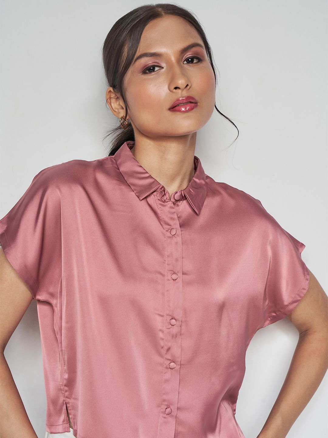 AND Extended Sleeves Shirt Style Top