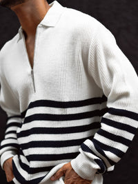 Powerlook Men Striped Polo Collar T-shirt