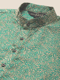 SOJANYA Motif Etnik Rekaan Tenunan Kurta Jacquard dengan Piyama