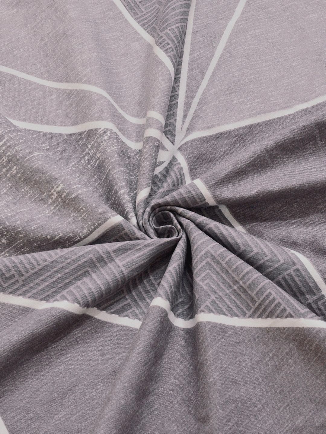 Moda Rapido X KLOTTHE Ungu & Kelabu Geometrik 300 TC Cadar King dengan 2 Sarung Bantal