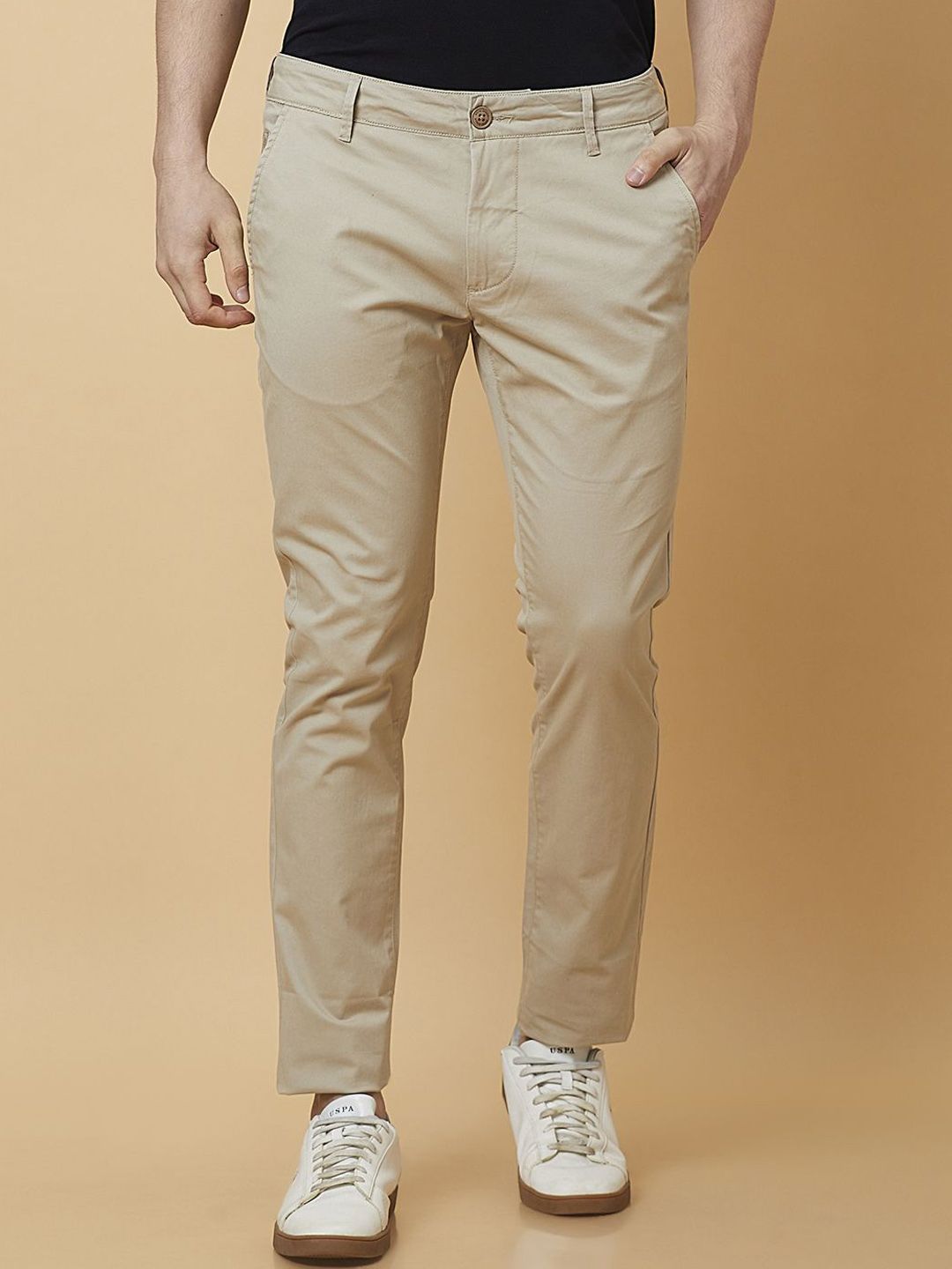 Being Human Men Slim Fit Chinos Trousers