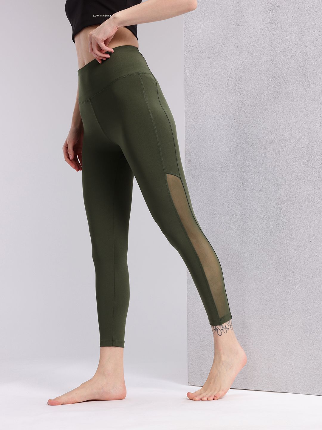 HRX by Hrithik Roshan Women Mesh Detail Rapid-Dry Yoga Tights