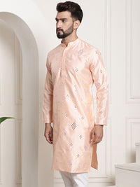 SOJANYA Embellished Mirror Work Silk Cotton Kurta