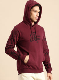 Being Human Pure Cotton Brad Logo Printed Hooded Sweatshirt