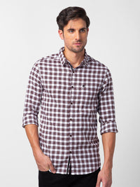 SPYKAR Men Slim Fit Gingham Checked Casual Shirt