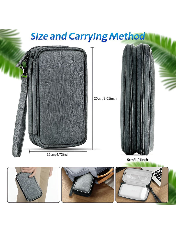 Cortina Grey Water Resistant Pouch Electronics Accessories Organisers