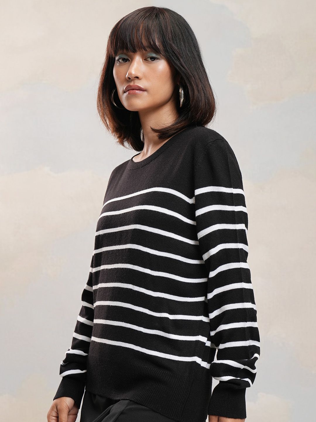 Tokyo Talkies Women Striped Pullover