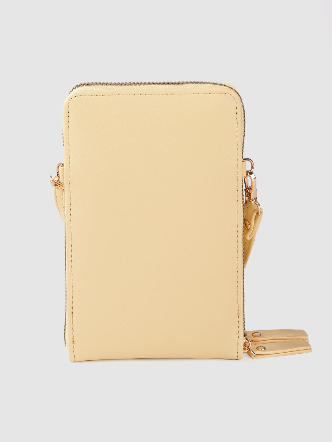 Lino Perros Women Yellow Animal Printed PU Structured Sling Bag