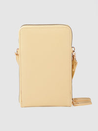 Lino Perros Women Yellow Animal Printed PU Structured Sling Bag