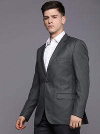Raymond Textured Contemporary Fit Single Breasted Formal Blazer