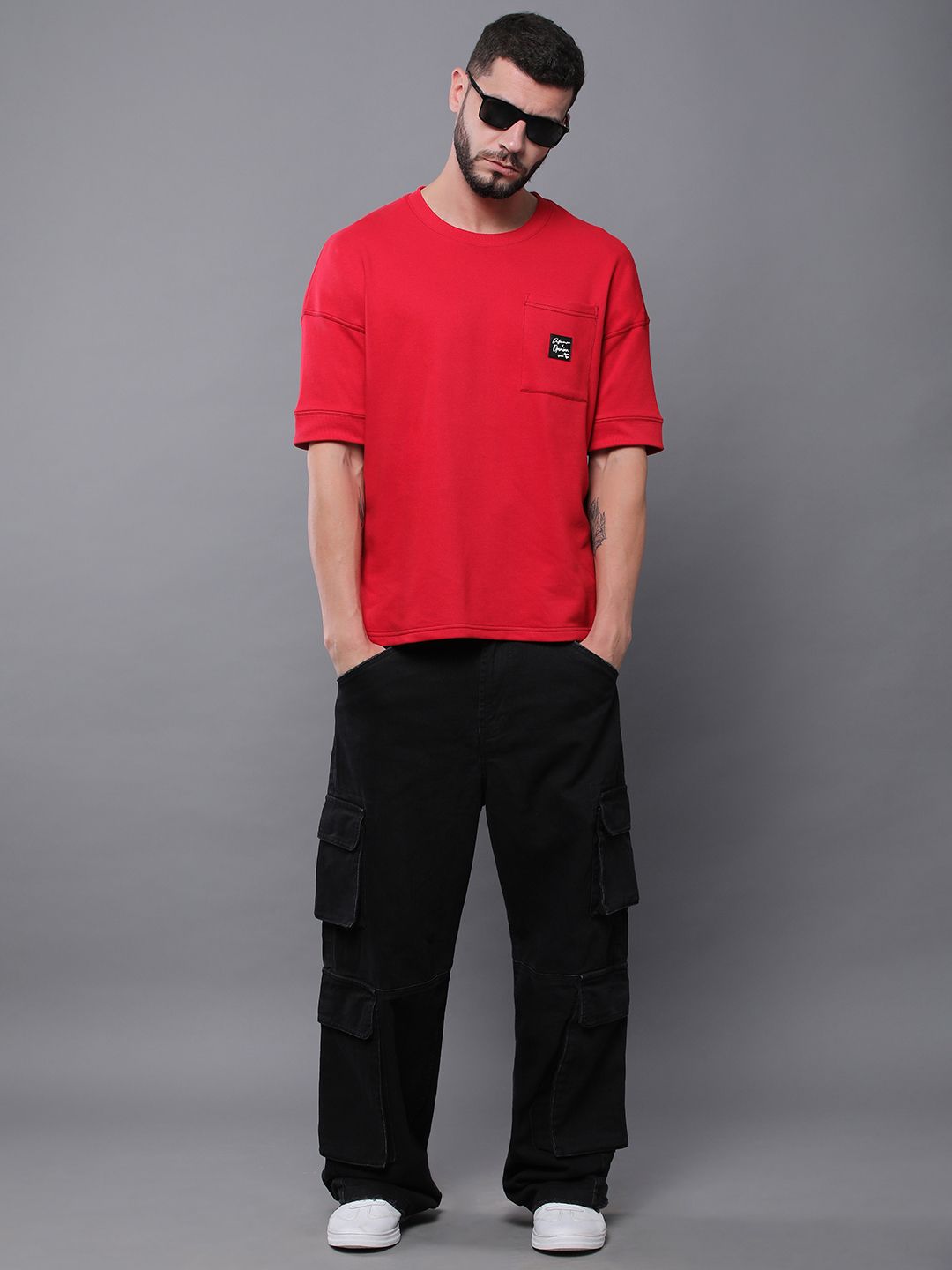 Difference of Opinion Men Oversized Drop Shoulder Ultra Soft Drapey Cotton T-Shirt