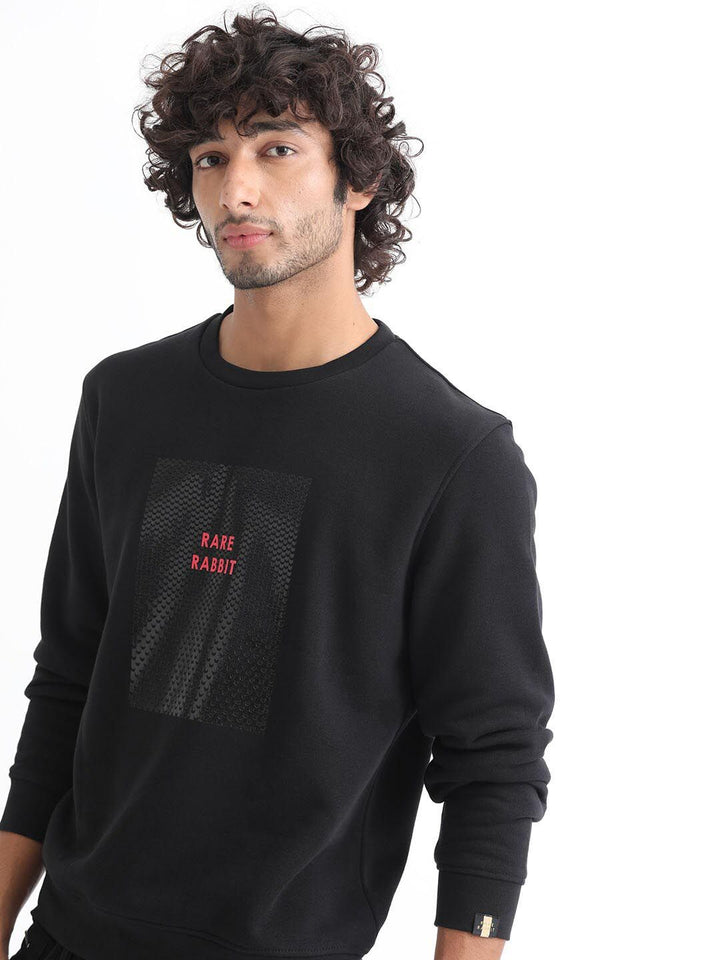 RARE RABBIT Men Osin Typography Printed Sweatshirt