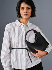 AND Striped Cotton Shirt Style Top