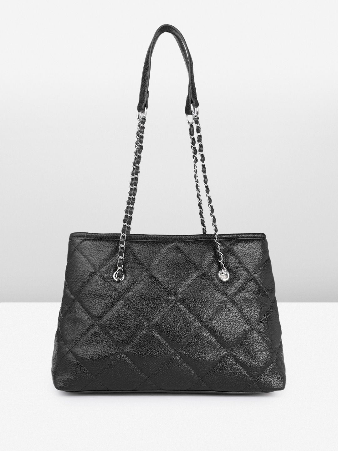 DressBerry Quilted Structured Shoulder Bag