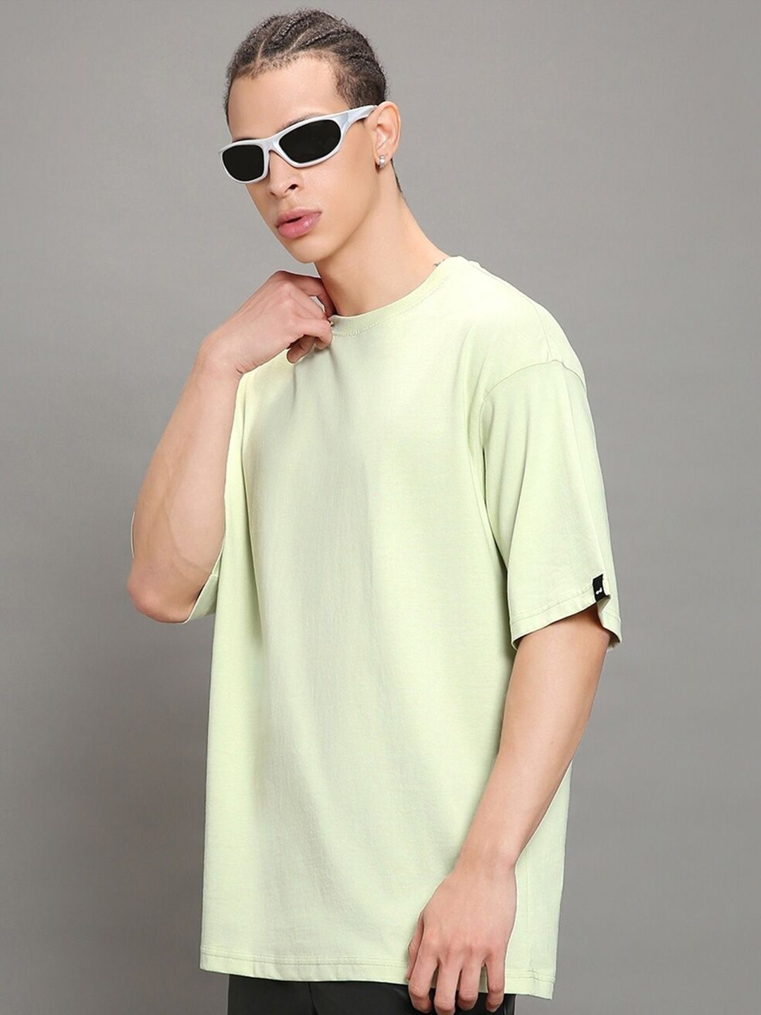 Bewakoof Drop-Shoulder Sleeves Oversized Cotton T-shirt