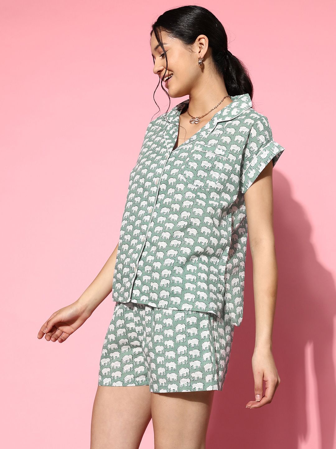 SANSKRUTIHOMES Printed Cotton Night suit