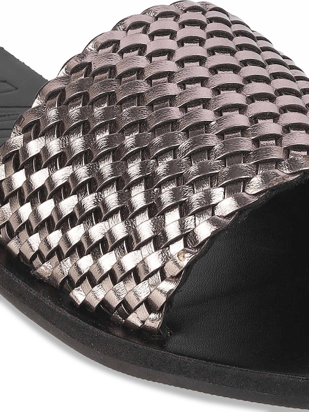 Mochi Women Embellished Open Toe Flats