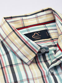 Being Human Slim Fit Opaque Pure Cotton Checked Casual Shirt